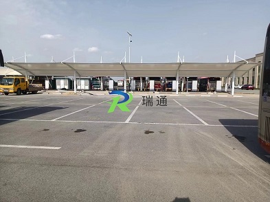 天津静海公交站充电桩膜结构