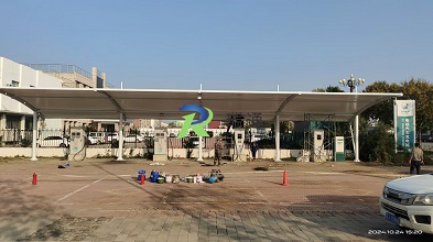 河北黄骅国家电网充电桩膜结构车棚