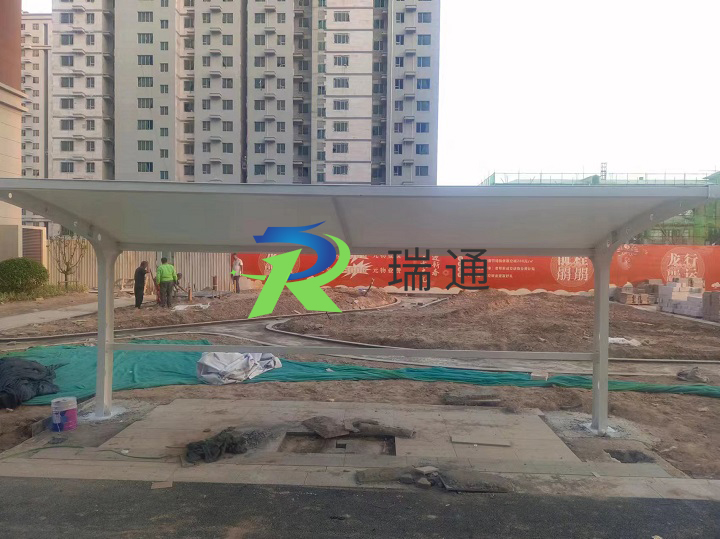 膜结构新能源充电桩车棚