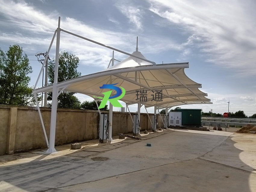 尚义服务区南区膜结构车棚