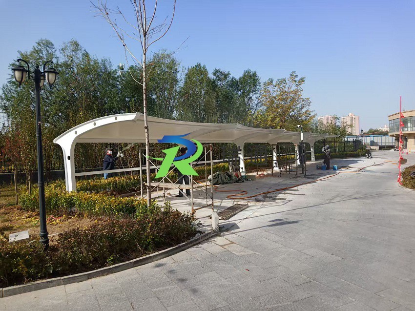 7字形002-膜结构电动自行车棚