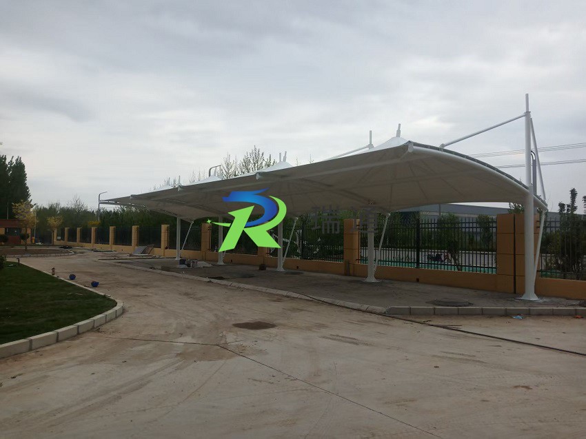 帽顶拉杆001-膜结构汽车棚