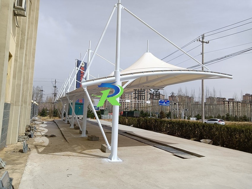 帽顶拉杆002-膜结构车棚