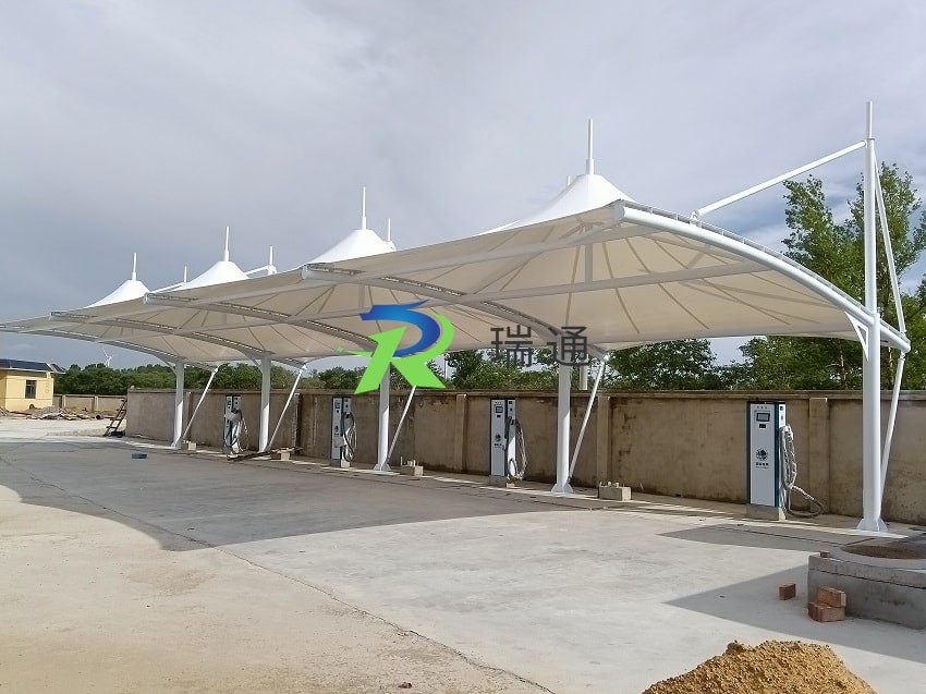 帽顶拉杆003-膜结构车棚