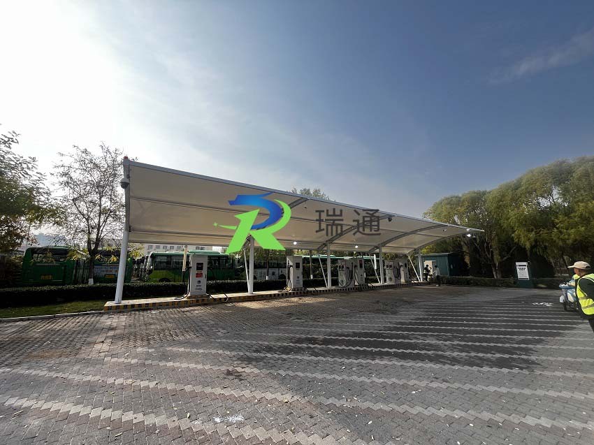 沧州国家电网充电站膜结构车棚