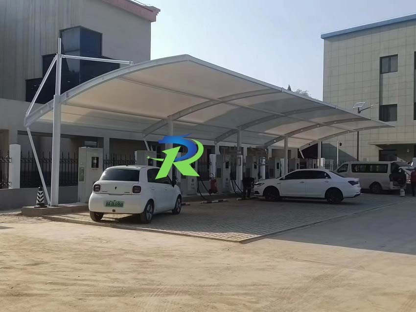 保定豚州收费站充电桩膜结构车棚